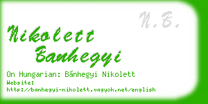 nikolett banhegyi business card